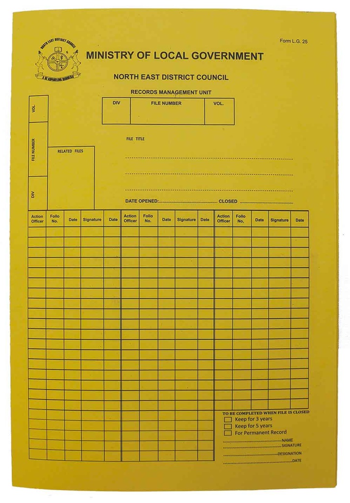 Record Books Sample
